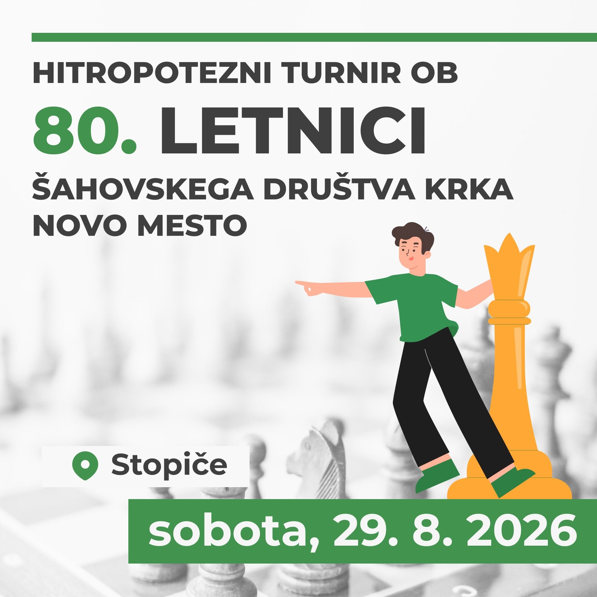 Hitropotezni turnir ob 80. letnici ŠD KRKA Novo mesto – plakat